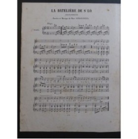 CONSTANTIN Marc La Batelière de St Lô Chant Piano ca1850