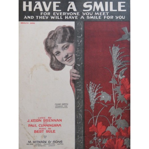 RULE Bert Have A Smile Chant Piano 1918