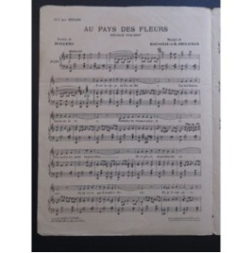 ROUSSEAU PHILIPPON R. Au Pays des Fleurs Chant Piano 1928