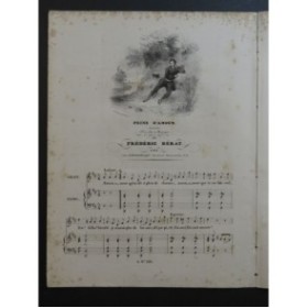 BÉRAT Frédéric Peine d'amour Chant Piano ca1830