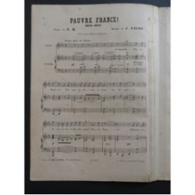 FAURE J. Pauvre France Chant Piano ca1875