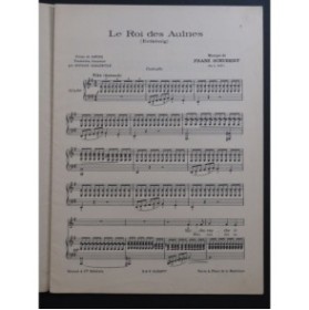 SCHUBERT Franz Le Roi des Aulnes Chant Piano