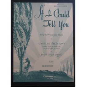 FIRESTONE Idabelle If I could tell you Chant Piano 1942
