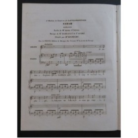 BARRAULT de SAINT ANDRÉ Sarah Chant Piano ca1830