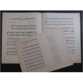 LECLERC V. La Tabatière de Grand-Mère Chant Piano ca1890