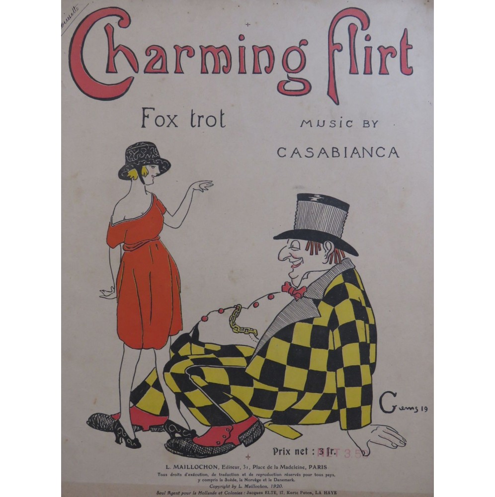 CASABIANCA R. Charming Flirt Piano 1920