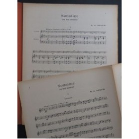 SOYER M. A. Sonatine en sol mineur Violon Piano 1929