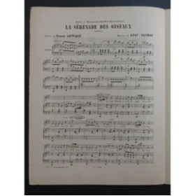 KRAF Herman La Sérénade des Oiseaux Chant Piano ca1880