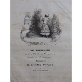 PUGET Loïsa Le Brodequin Chant Piano ca1830