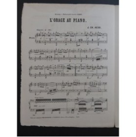 HESS J. Ch. L'Orage au Piano Piano XIXe siècle