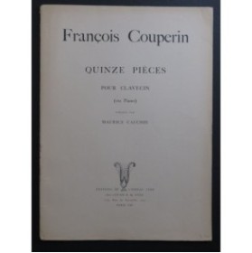 COUPERIN François Quinze Pièces pour Clavecin ou Piano