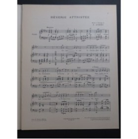 AUBERT Gaston Rêverie attristée Pousthomis Chant Piano 1912