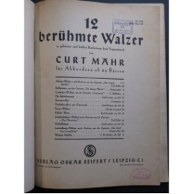 MAHR Curt 12 Berühmte Walzer Accordéon