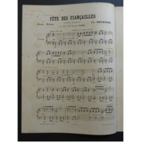 NEUSTEDT Charles Fête des Fiançailles Dédicace Piano XIXe