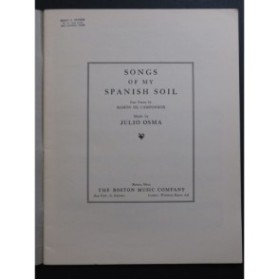 OSMA Julio Songs of my Spanish Soil Chant Piano