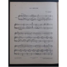 AUBERT Gaston La Brune Pousthomis Piano Chant 1912
