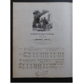 BÉRAT Frédéric Le Départ du petit Savoyard Chant Piano ca1830