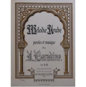 BORODINE Alexandre Mélodie Arabe Chant Piano 1888