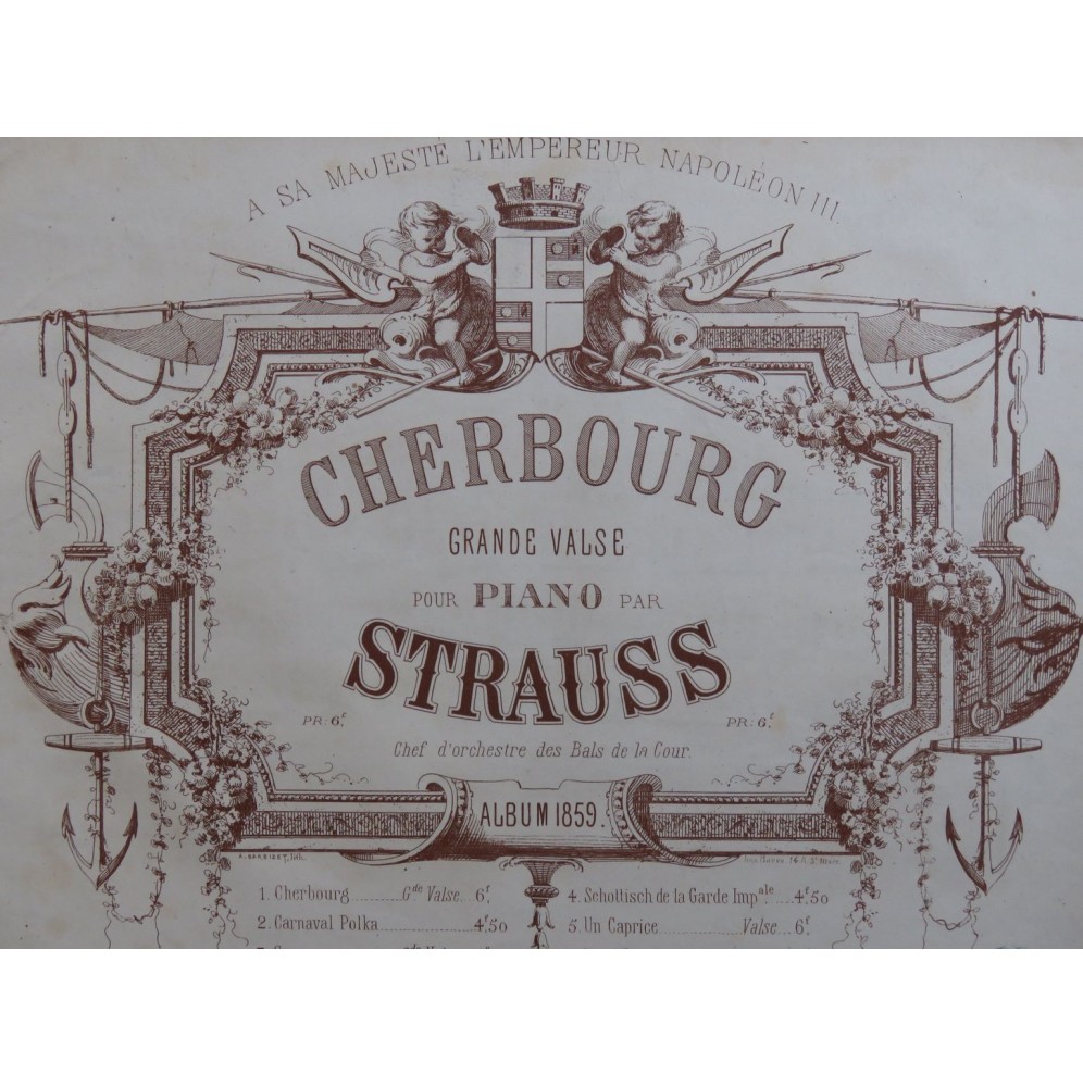 STRAUSS Cherbourg Piano 1859