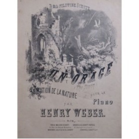 WEBER Henry Un Orage Piano XIXe siècle