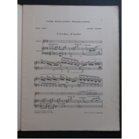 CAPLET André Cinq Ballades Françaises Chant Piano 1921