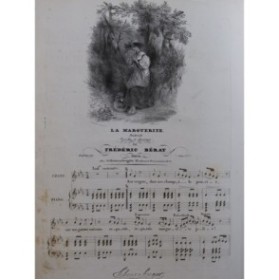 BÉRAT Frédéric La Marguerite Chant Piano ca1830