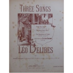 DELIBES Léo The Song That's Best Chant Piano ca1895