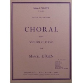 ETGEN Marc Choral Violon Piano