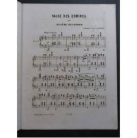 KETTERER Eugène Valse des Dominos Piano ca1860