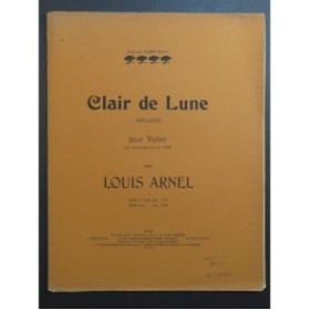 ARNEL Louis Clair de Lune Violon Piano ca1920