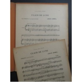 ARNEL Louis Clair de Lune Violon Piano ca1920