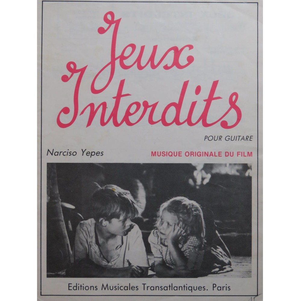 Jeux Interdits Narciso Yepes Guitare 1981