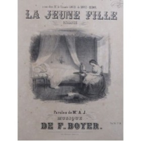 BOYER F. La Jeune Fille Dédicace Chant Piano XIXe