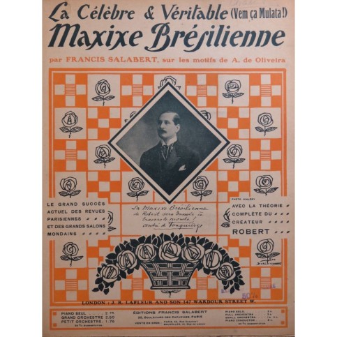 SALABERT Francis Maxixe Brésilienne Danse Piano 1912