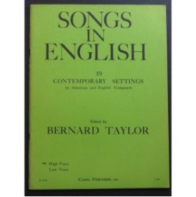 Songs in English 19 Contempory Settings Chant Piano 1970