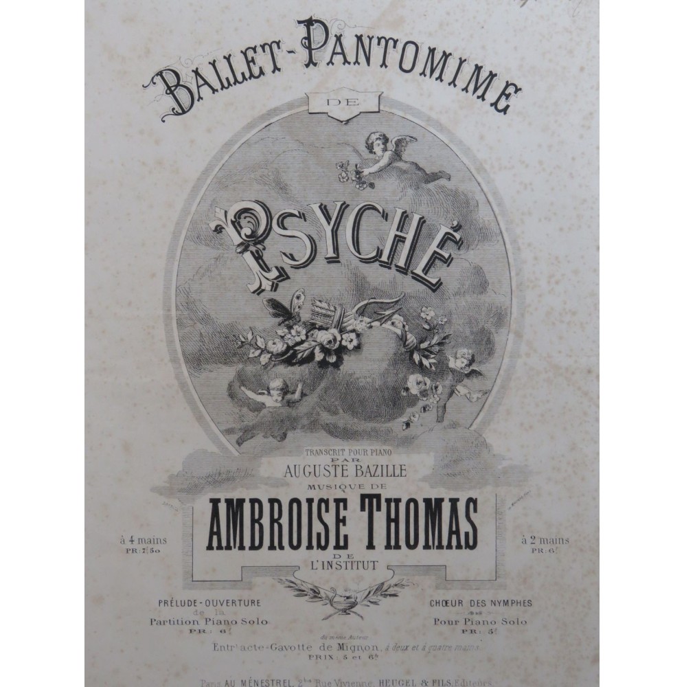 THOMAS Ambroise Psyché Ballet Pantomime Introduction Piano 1878