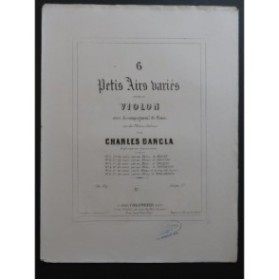 DANCLA Charles Air Varié No 5 Piano Violon ca1850