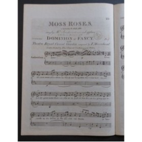 MOOREHEAD I. Moss Roses Ballad Chant Piano ca1840