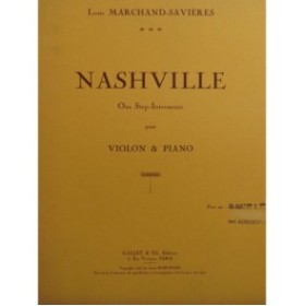 MARCHAND-SAVIÈRES Louis Nashville Violon Piano 1934