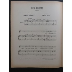 PETIT Albert Les Bluets Chant Piano ca1890