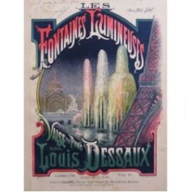 DESSAUX Louis Les Fontaines Lumineuses Piano ca1890