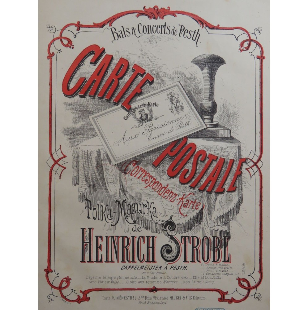 STROBL Heinrich Carte Postale Piano 1877