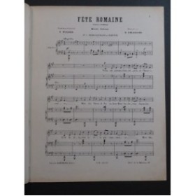PALADILHE E. Fête Romaine Chant Piano ca1870