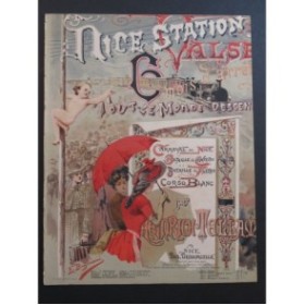 TELLAM Heinrich Nice-Station Valse Bogliani Piano ca1890