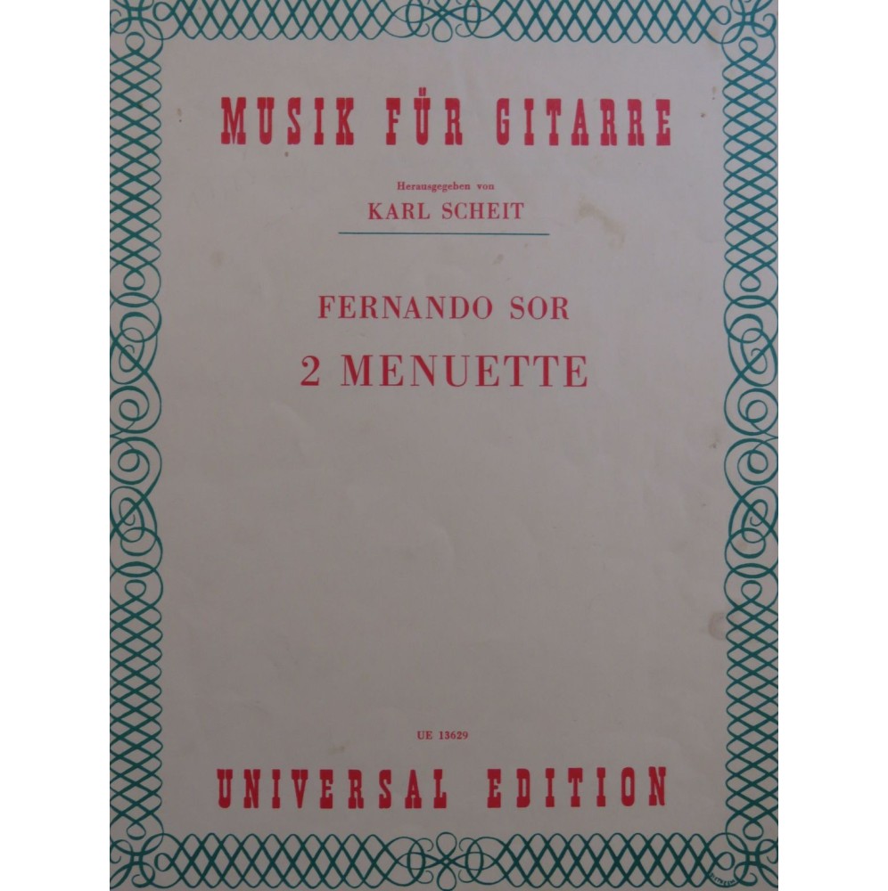 SOR Ferdinand 2 Menuette Guitare 1964
