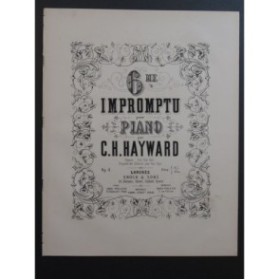 HAYWARD C. H. Impromptu No 6 Piano ca1880