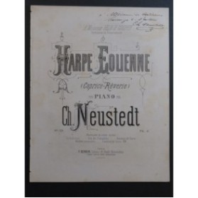 NEUSTEDT Charles Harpe Eolienne Dédicace Piano XIXe