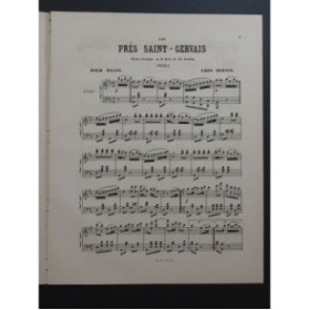 DUFILS Léon Les Prés Saint-Gervais Polka Piano ca1880