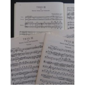 BRAHMS Johannes Trio op 87 C dur Piano Violon Violoncelle