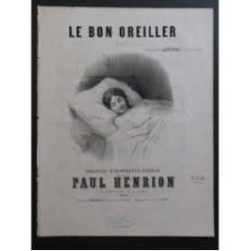 HENRION Paul Le Bon Oreiller Chant Piano ca1850